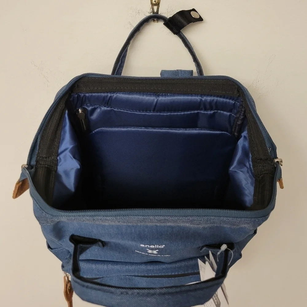 Anello Classic Blue Cross Bottle Series Regular Backpack